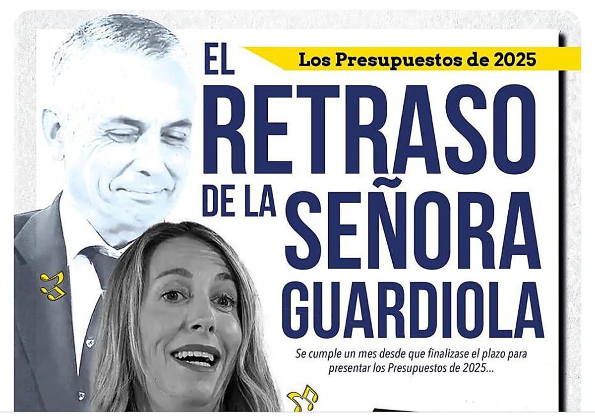 El PSOE retira de las redes sociales un cartel en el que hablaba del «retraso» de Guardiola