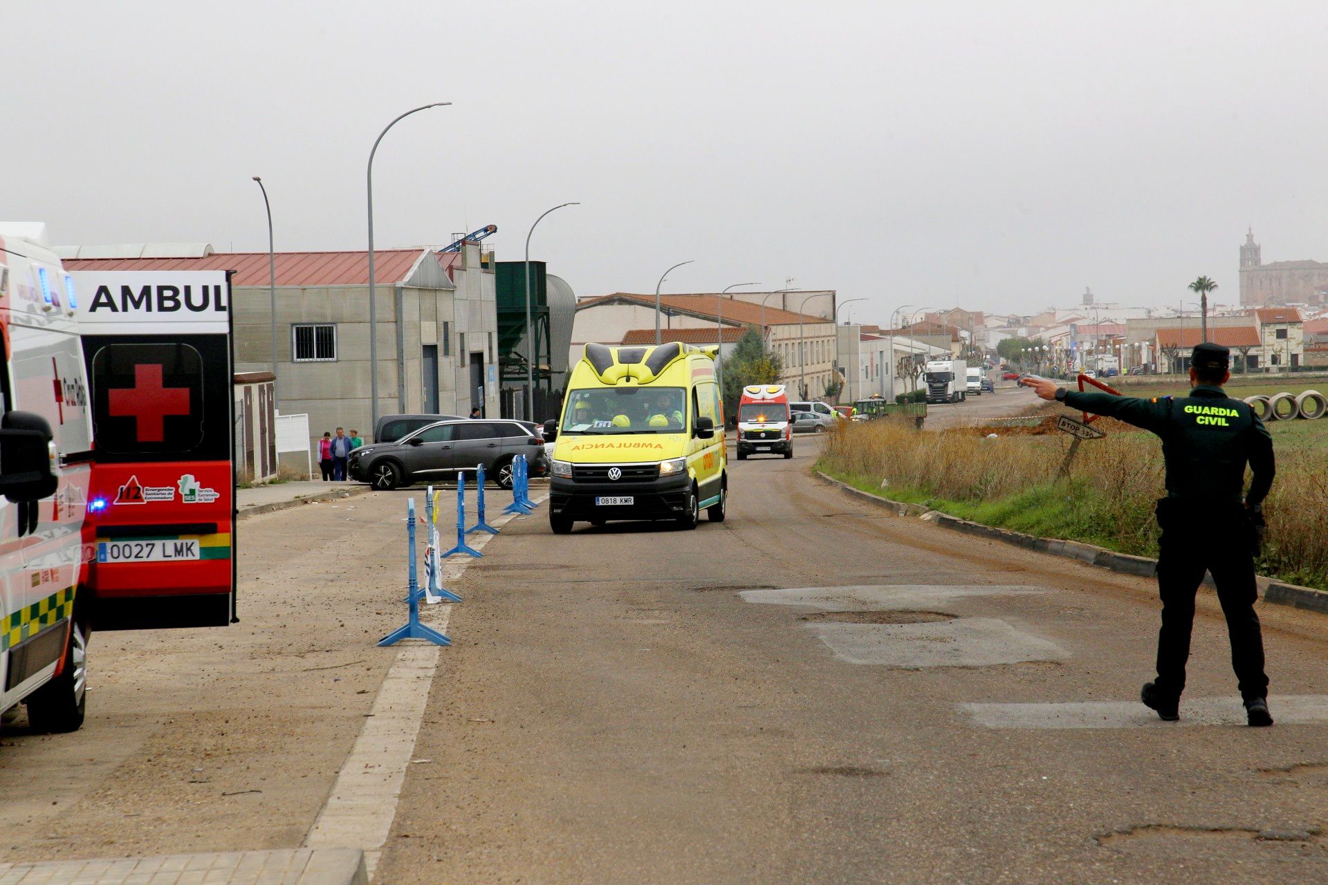 Así ha sido el simulacro de actuación por una nube tóxica en Guareña