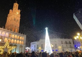 Inauguración de la iluminación navideña en 2023.