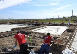 Trabajos arqueológicos en la villa romana de La Majona, en Don Benito.