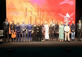 Foto de familia del 44º Premio Felipe Trigo.