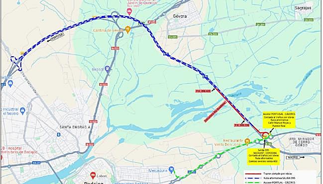 Cortes y desvíos desde este martes.