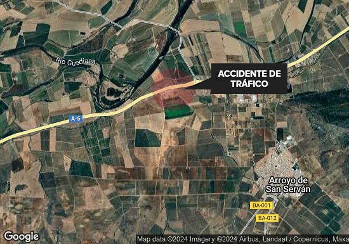 Herido grave el conductor de un turismo tras el choque con un camión en la A-5