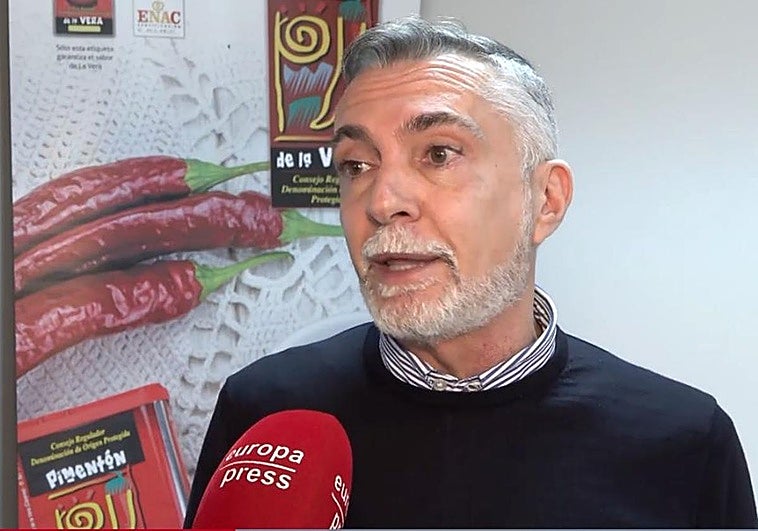 El presidente del Consejo Regulador de la Denominación de Origen Protegida (DOP) Pimentón de la Vera, Juan Hernández.