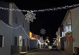 Calle decorada en las pasadas navidades
