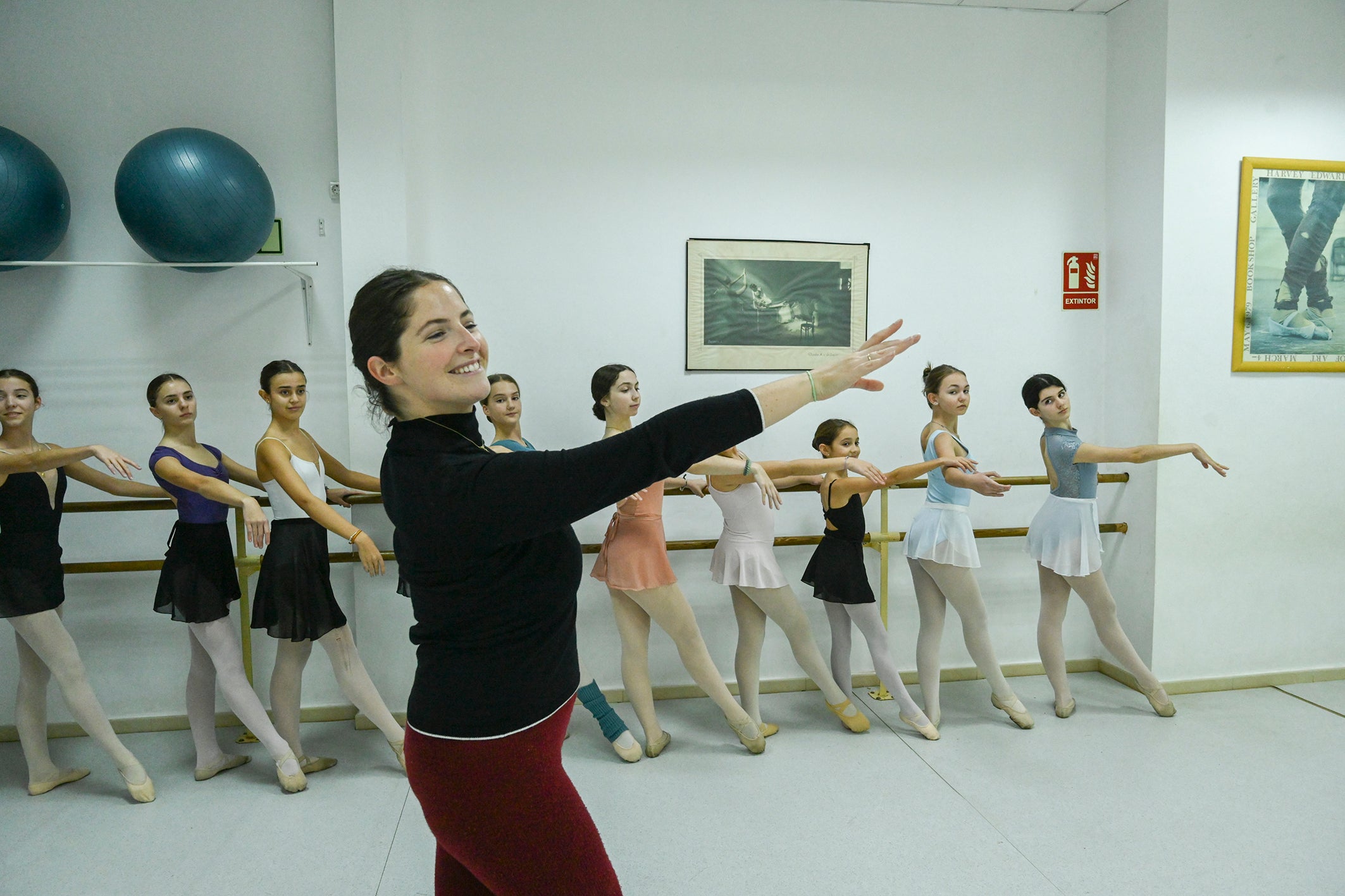 María Castillo en una de las aulas.