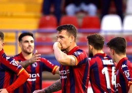 Pardo celebra su gol ante el Trujillo.