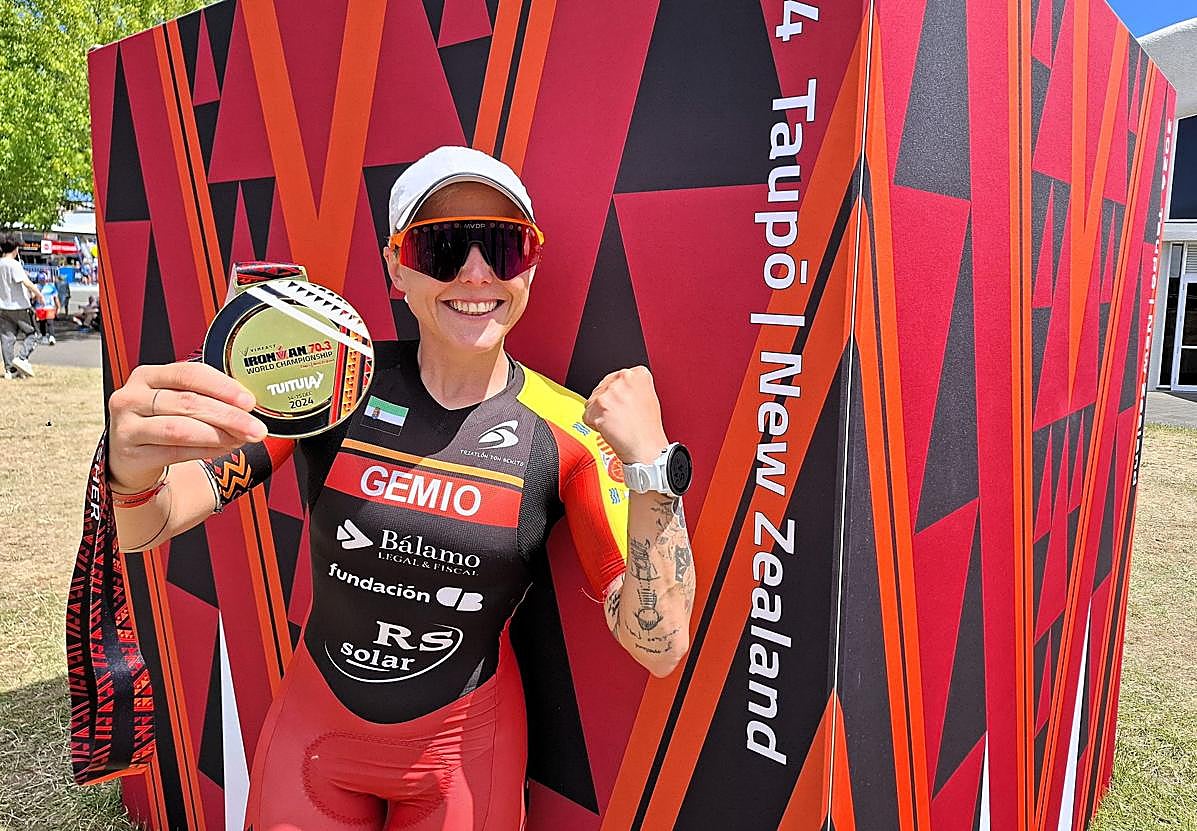 Nieves Gemio tras completar el Mundial Ironman 70.3