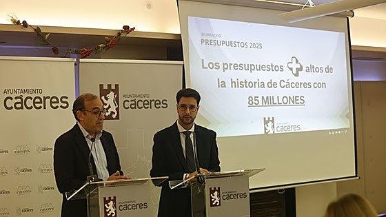 Mateos proyecta 85 millones de presupuesto en Cáceres sin tener garantizado el apoyo de Vox