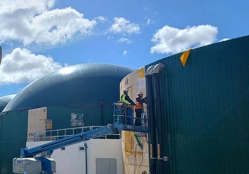 Imagen cedida por la empresa de la planta de biometano de Naturmet que tienen en Soria.