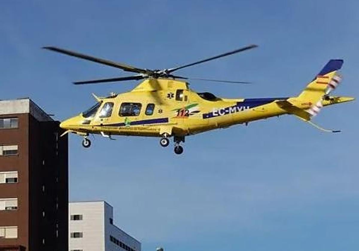 El herido fue trasladado en un helicóptero del SES.