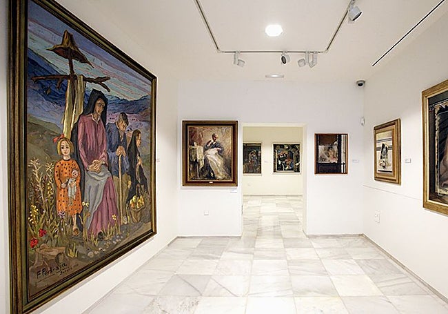 Una de las salas de exposiciones del Museo de Bellas Artes de Badajoz.
