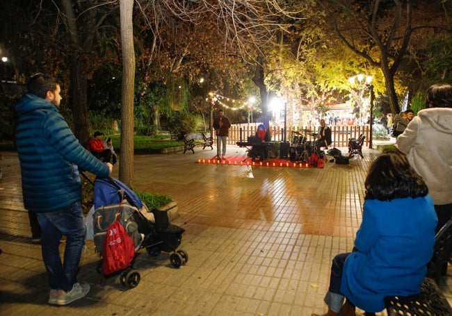 Actuación musical el pasado sábado en el parque de Gloria Fuertes.