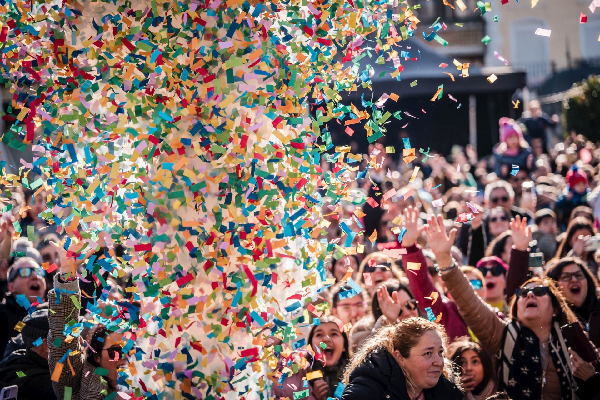 Fiesta de preuvas infantiles en la Plaza de España de Mérida