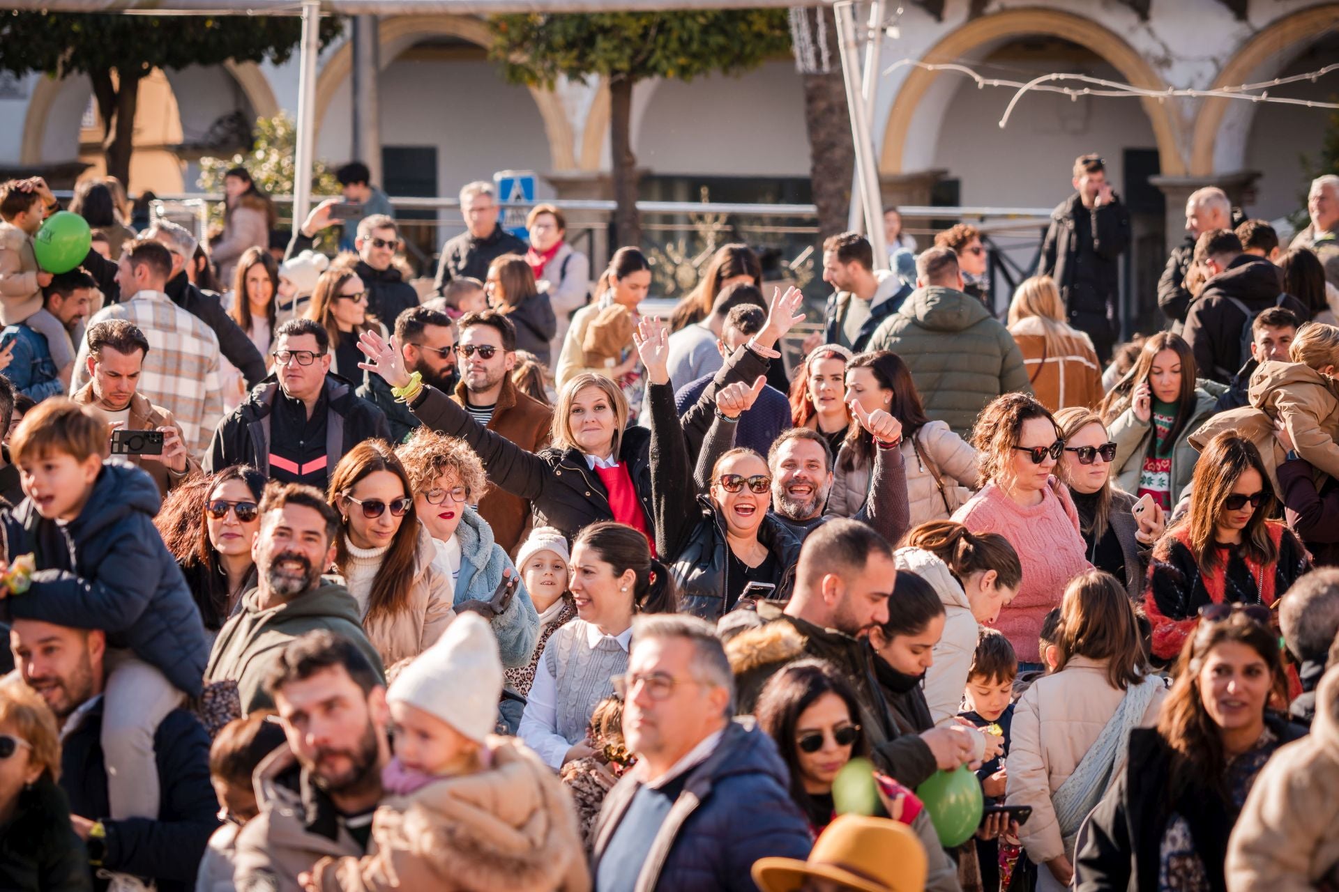Fiesta de preuvas infantiles en la Plaza de España de Mérida