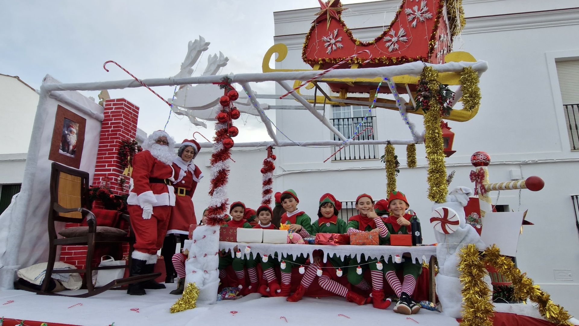 Carrozas de Fuente del Maestre este sábado en la cabalgata. 