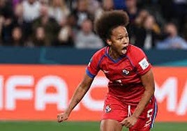 Yomira Pinzón durante el Mundial con Panamá.