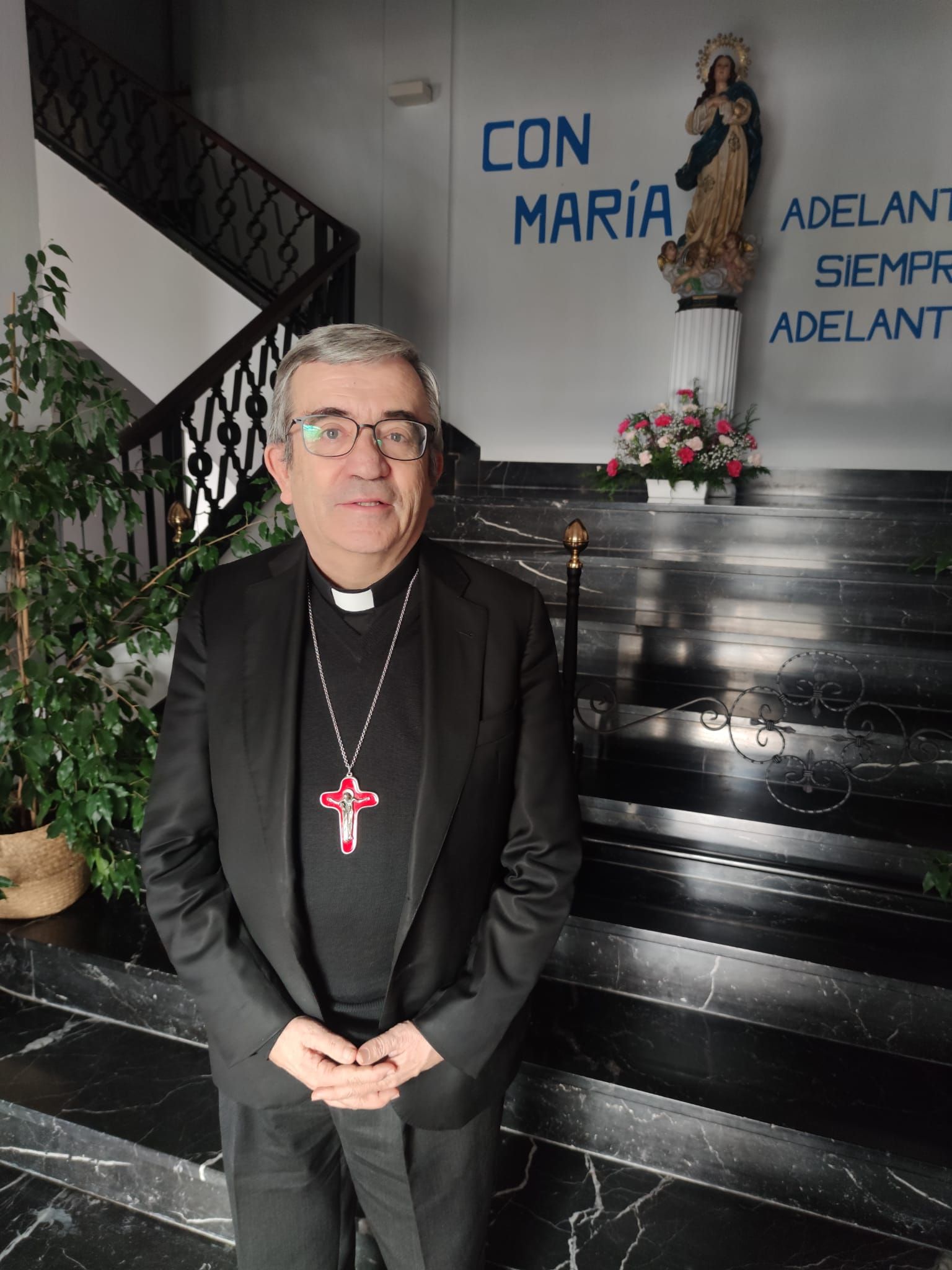 Luis Argüello, presidente de la Conferencia Episcopal Española, en Cáceres. 