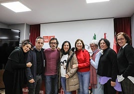 Esther Gutiérrez, en la sede del PSOE de Villafranca de los Barros.