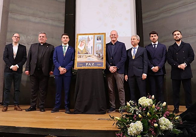 Algunos de los asistentes a la presentación del programa de la efeméride de la Virgen de la Paz.
