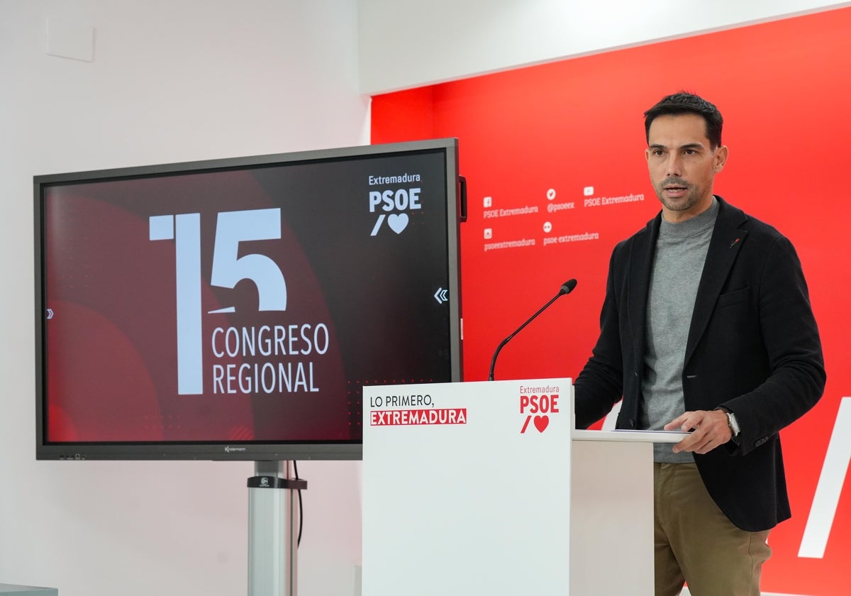 Manuel Borrego, secretario de Organización del PSOE de Extremadura.