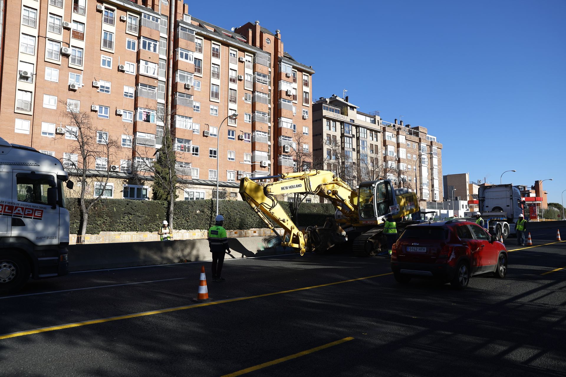 El inicio de la obra en la A-5 en Madrid provoca largas retenciones