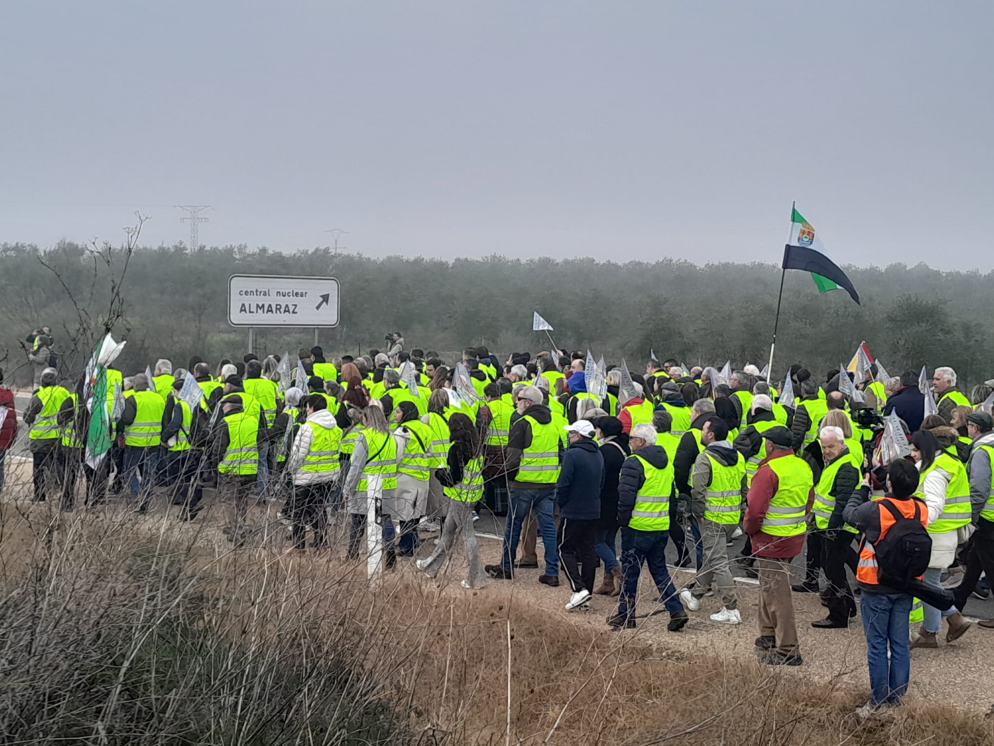 La manifestación contra el cierre de Almaraz, en imágenes