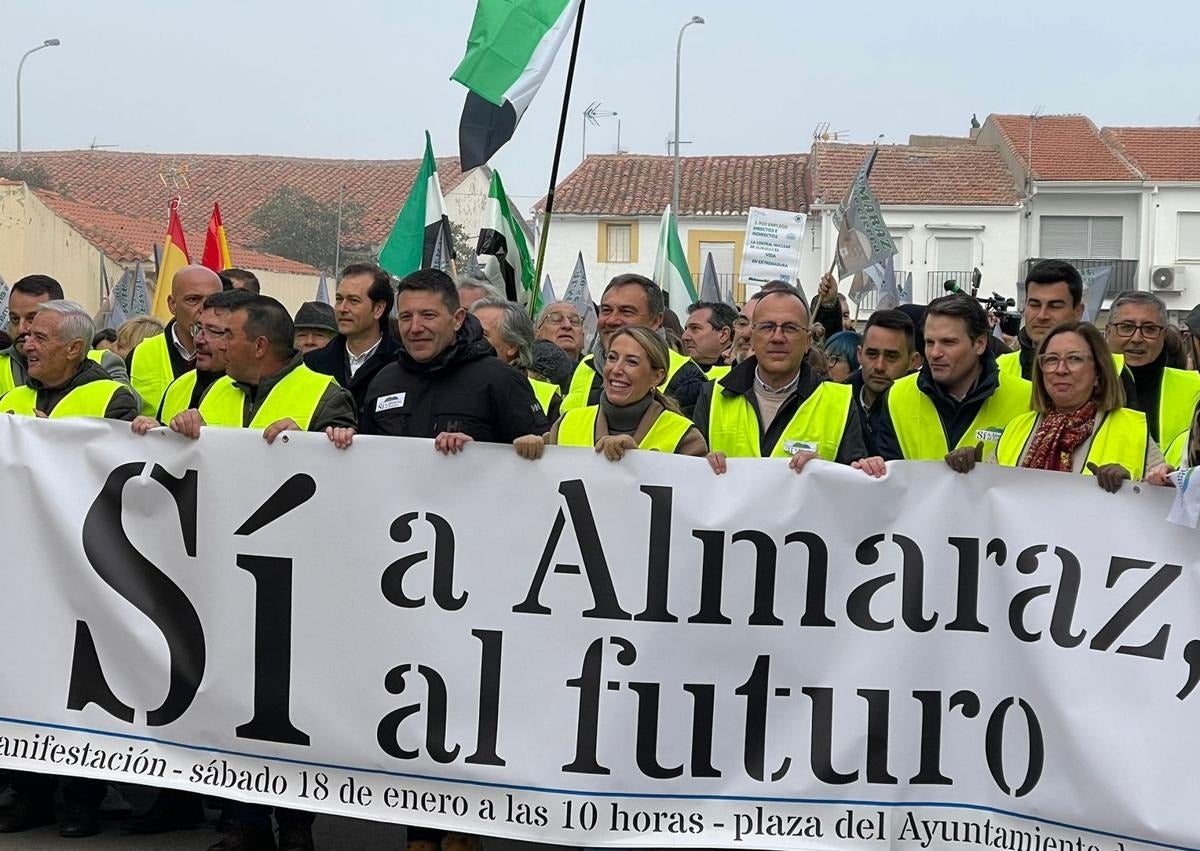 Movilizaciones de este sábado en Almaraz.