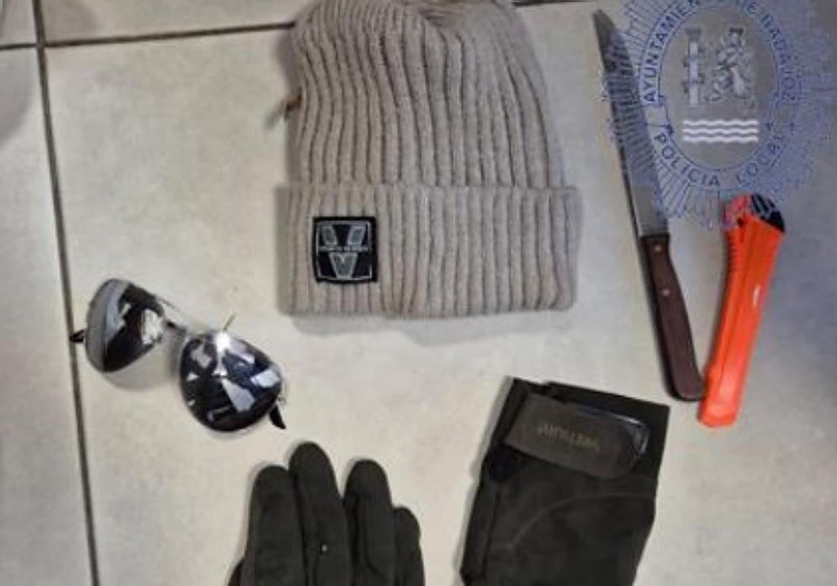 Efectos intervenidos al ladrón.