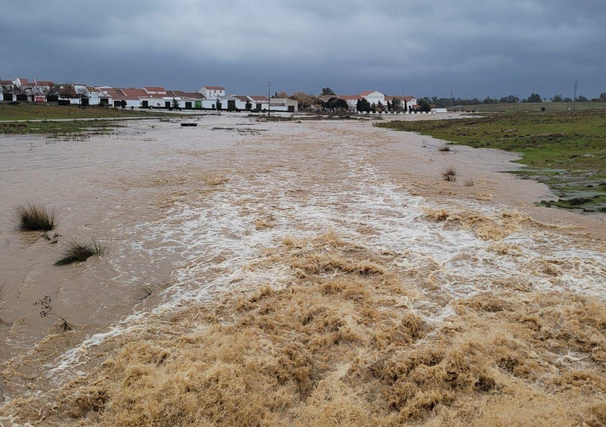 Inundaciones y crecidas por la borrasca Garoé en Extremadura