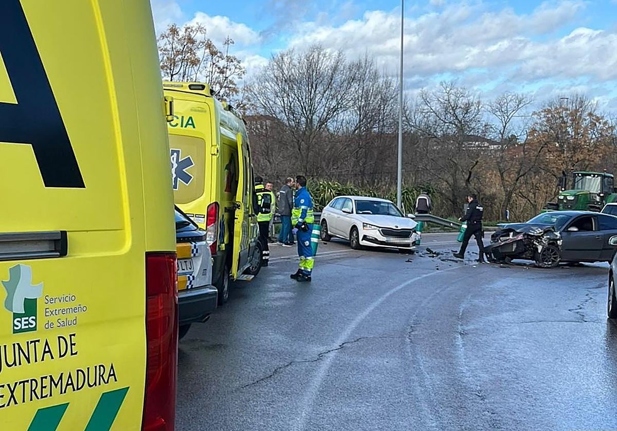 Imagen de los vehículos implicados en el accidente.