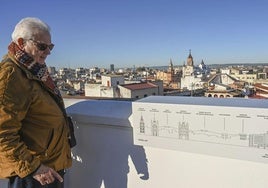 Vistas de Badajoz desde la terraza de la Fundación CB, en Montesinos 22.