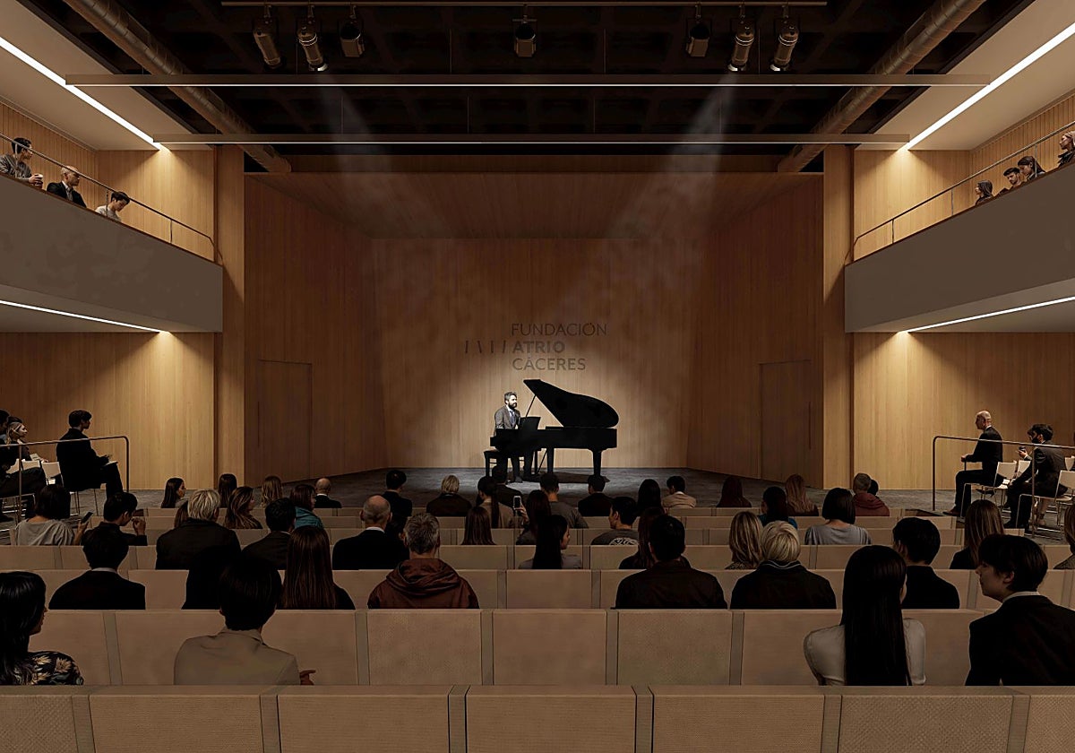 Recreación de la nueva estética que tendrá la sala de audiciones.