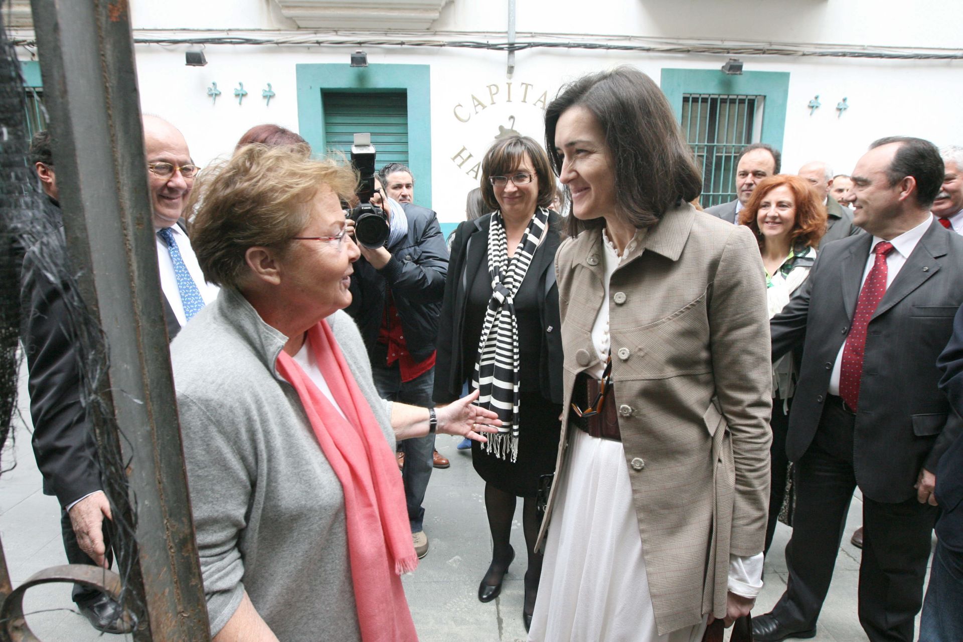 Con la ministra Sinde en la primera inauguración en 2010