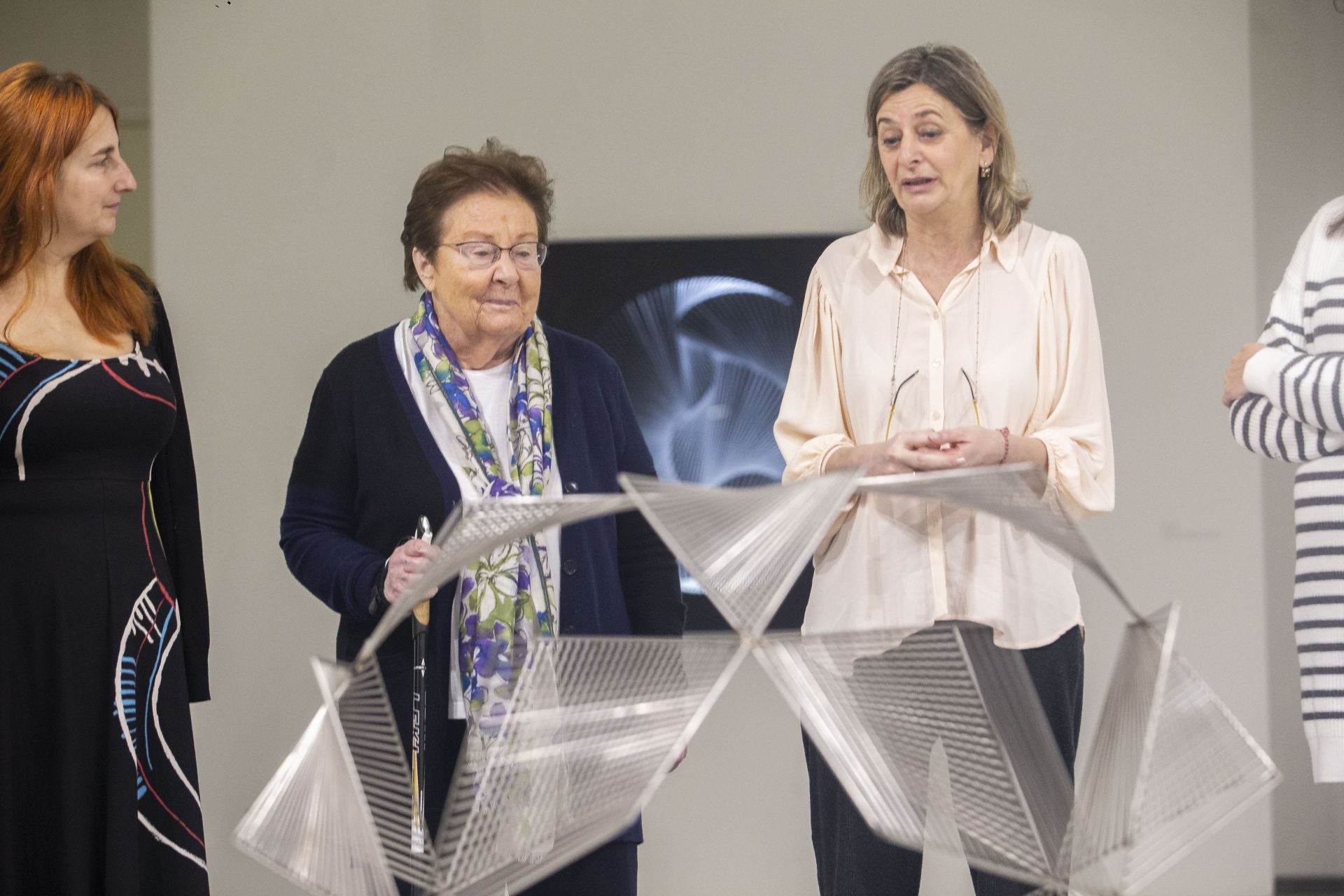 En la inauguración de la exposición de Ángel Duarte en 2022