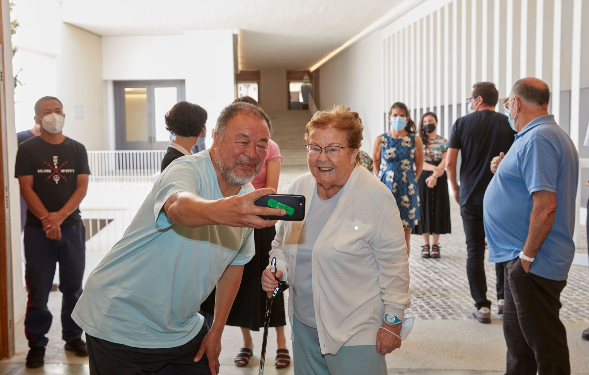 Con el artista Ai Weiwei en 2021