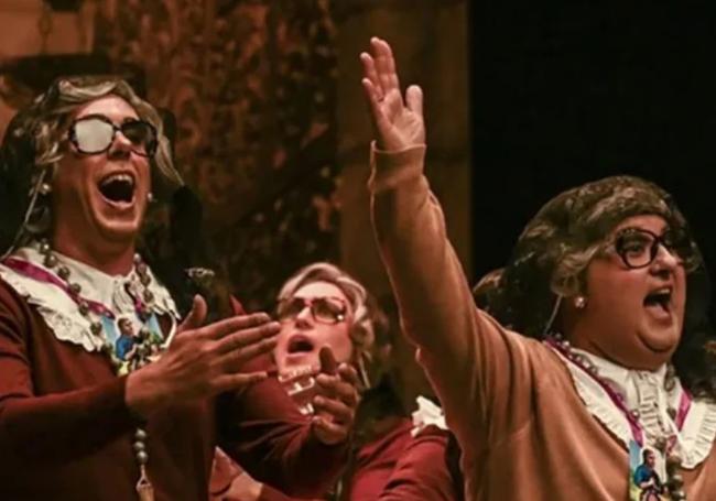 Los Mirinda, murga ganadora del certamen en el Carnaval de Badajoz 2024.