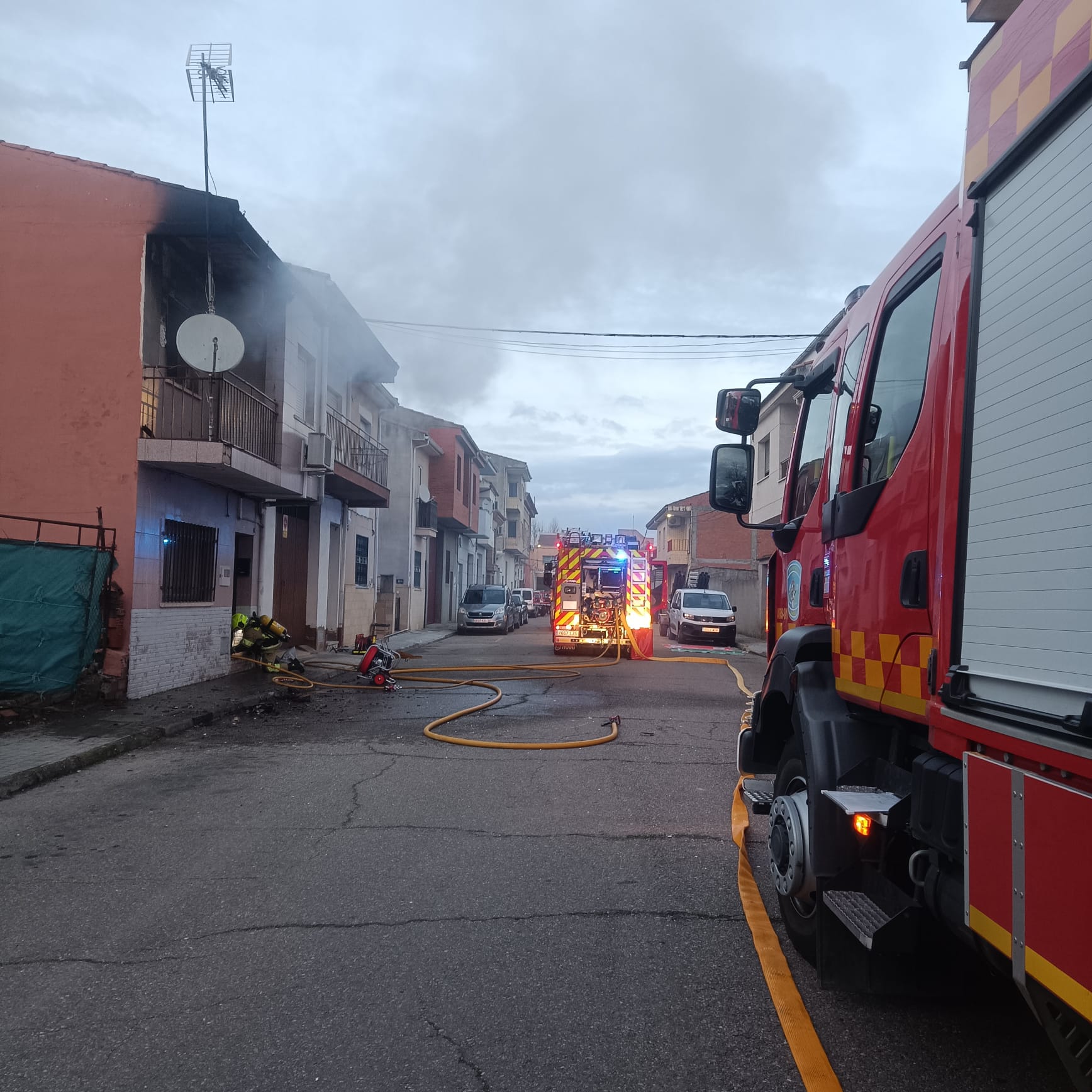 Intervención de los bomberos.