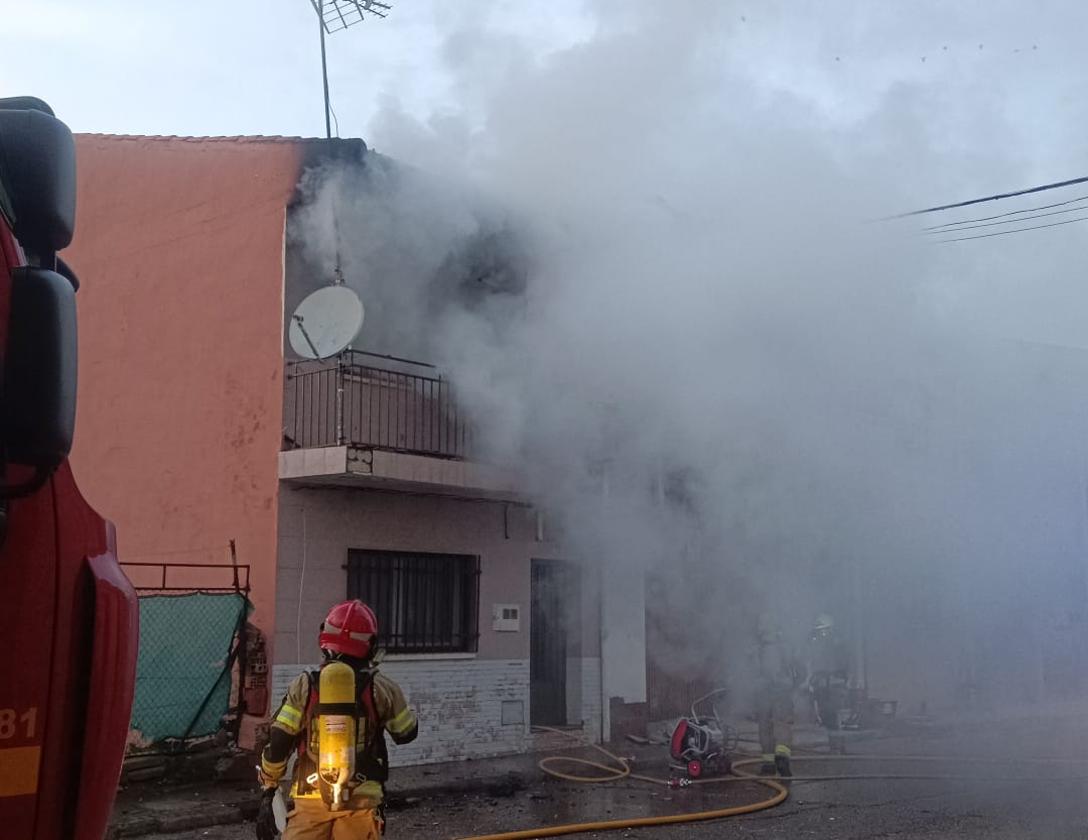 Intervención de los bomberos.