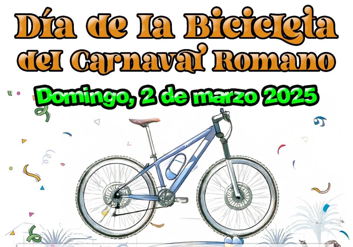 Detalle del cartel anunciador de la ruta en bicicleta.