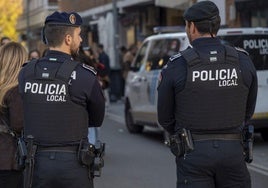 Imagen de archivo de agentes de la Policía Local de Badajoz.