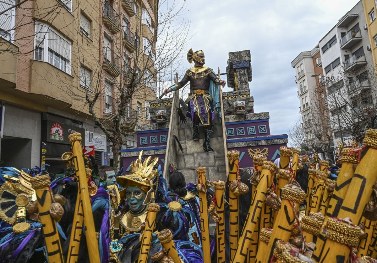 Caribe en el desfile del Entierro de la sardina del Carnaval de Badajoz 2025.