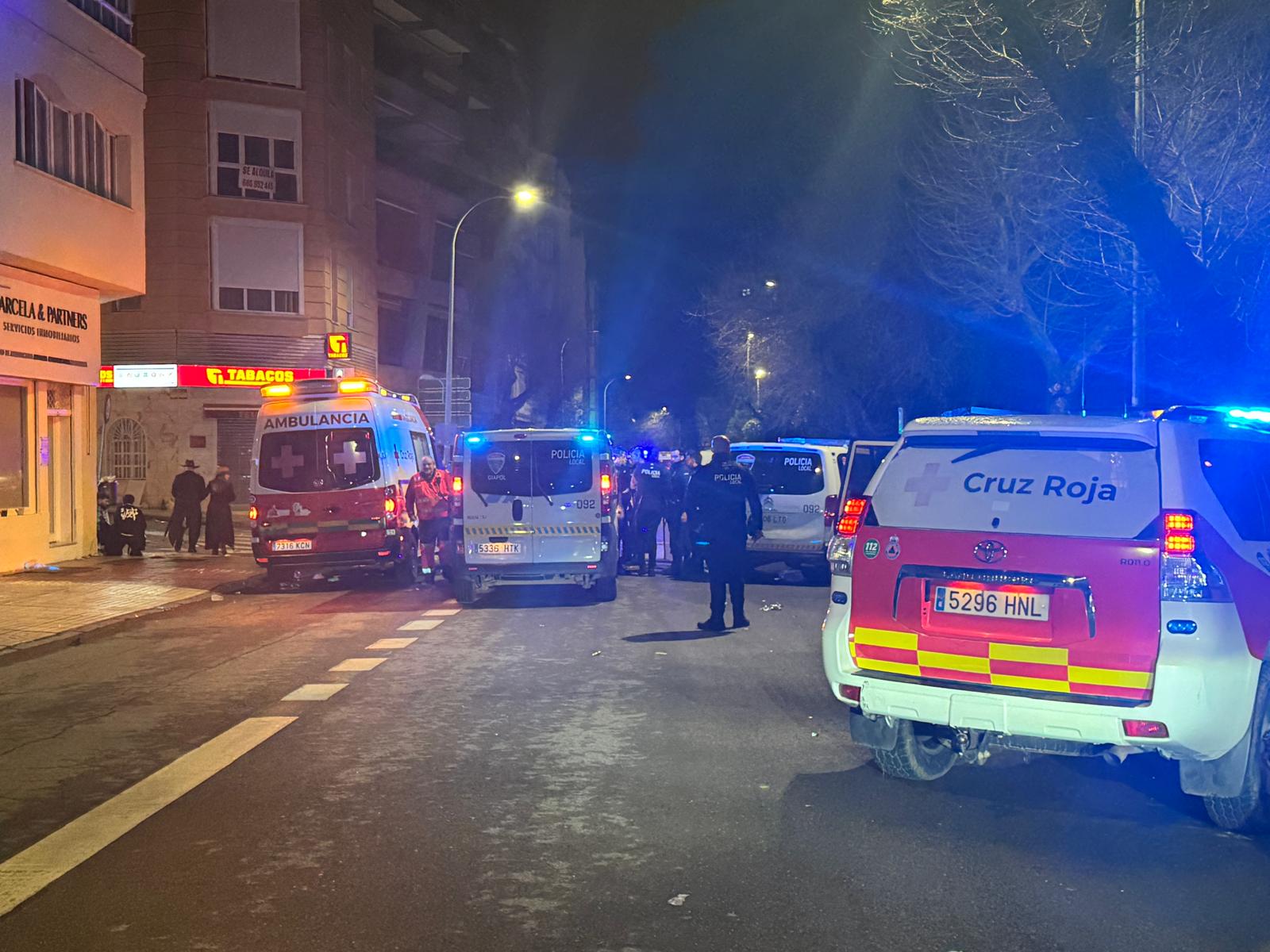 Lugar en el que atendieron a la víctima por arma blanca en Badajoz.