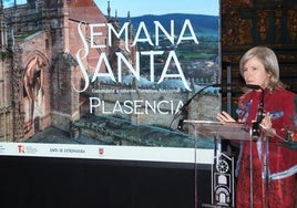 Victoria Bazaga, en su discurso en la Catedral de Santa María.