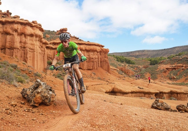 Raúl Rodríguez en plena acción en la Far West Race.