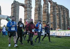 La salida de las Millas Romanas desde el acueducto de Los Milagros, en imágenes