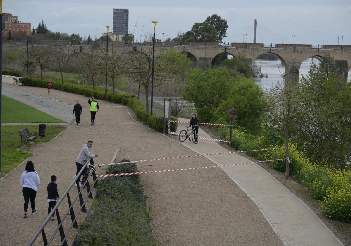 Así han quedado los parques de Extremadura tras la crecida del Guadiana