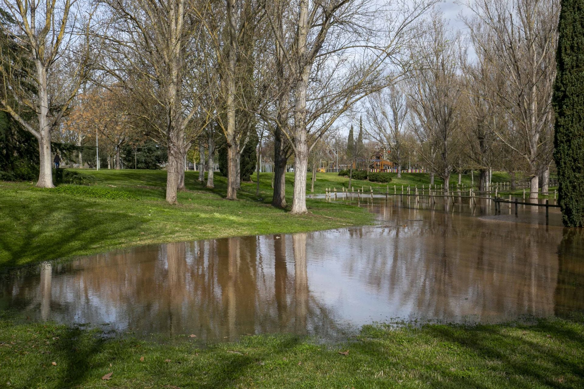 Así han quedado los parques de Extremadura tras la crecida del Guadiana