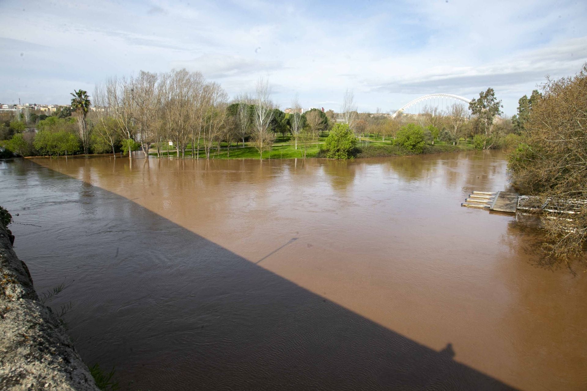 Así han quedado los parques de Extremadura tras la crecida del Guadiana