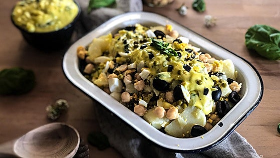 Ensaladilla de garbanzos con mayonesa casera